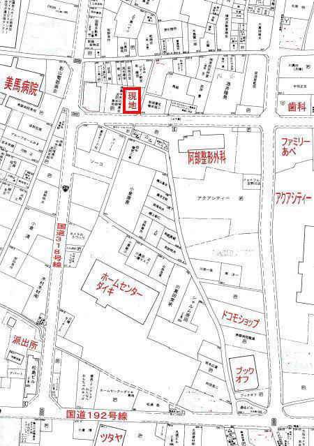 ハイツ松の元現地案内図